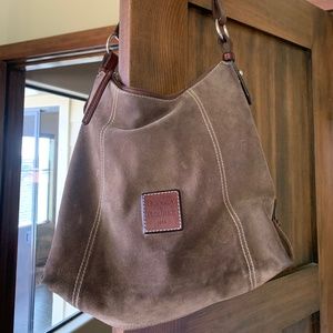 Dooney and Bourke Brown suede handbag